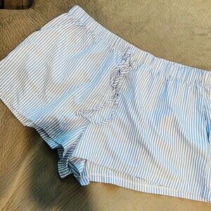 Nwot Womens Plus size White and Blue Shorts